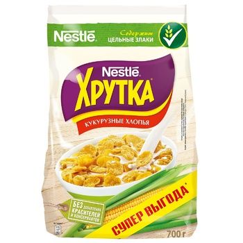 Хлопья NESTLE 'Хрутка' кукурузные, 700 г, мягкий пакет, 12204943