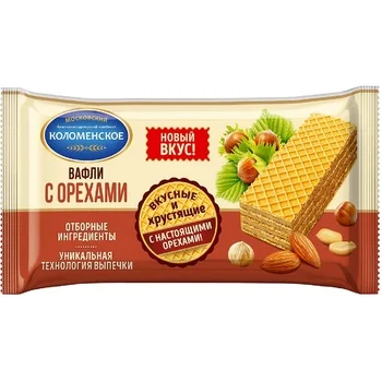 Вафли Коломенское с орехами, 200г