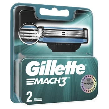 Кассеты для бритвенного станка Gillette Mach3, 2шт