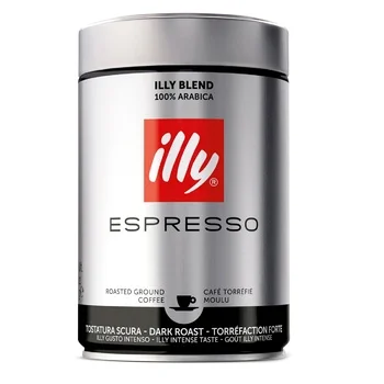 Кофе молотый ILLY 'Intenso' 250 г в жестяной банке, арабика 100%, ИТАЛИЯ, 46