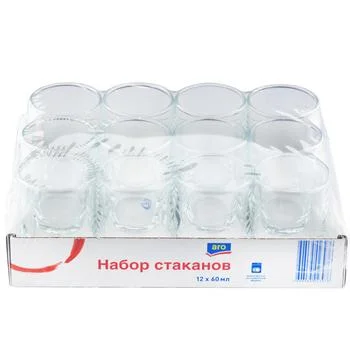 aro Набор стопок для водки, 58мл x 12шт