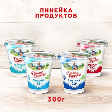 Сметана Домик в деревне 25%, 300г