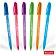 Шариковая ручка Luxor InkGlide 100 Icy синяя, 0.7мм, корпус ассорти, одноразовая