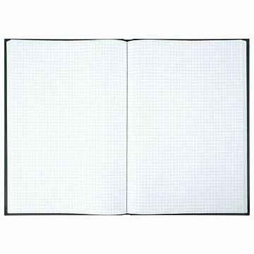 Книга учета 96 л., клетка, твердая, бумвинил, офсет, наклейка, А4 (200х290 мм), BRAUBERG, зеленая, 1