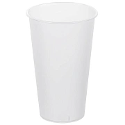 Стакан одноразовый Vzlp матовый пластиковый прозрачный 500мл, 20шт