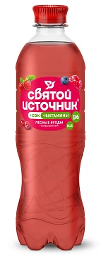 Напиток соковый Святой Источник Лесные ягоды газированный, 500мл