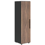 Шкаф средний узкий VRMCS 40.1 Американский орех/Яшма черный 400х430х1517 VELION VENEER