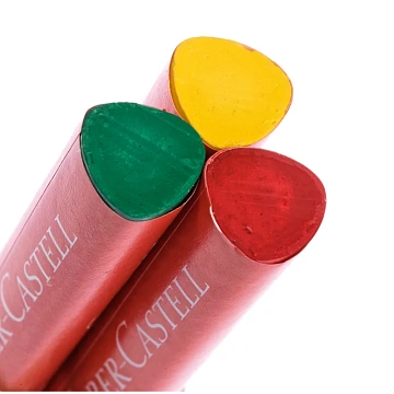 Мелки восковые утолщенные Faber-Castell 'Jumbo', 12цв., трехгранные, пластиковая упаковка