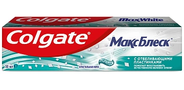 Зубная паста Colgate Максимальный блеск кристальная мята, 50мл