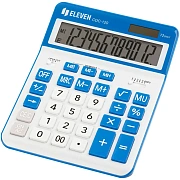 Калькулятор настольный Eleven CDC-120-WH/NV, 12 разрядов, двойное питание, 155*206*38мм, белый/темно