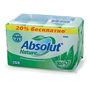 Мыло туалетное антибактериальное 300 г ABSOLUT (Абсолют) КОМПЛЕКТ 4 шт. х 75 г 'Алоэ',без триклозана