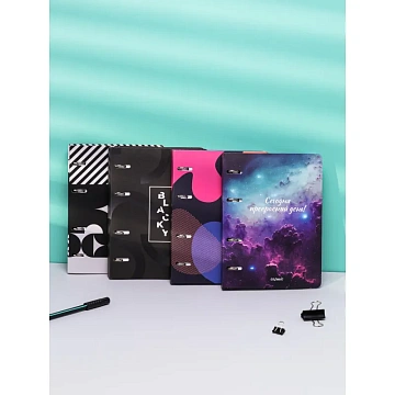 Ежедневник недатированный на кольцах Attache, 136л., 80г/м3, Galaxy