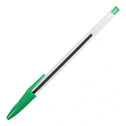 Ручка шариковая STAFF Basic Budget BP-02, письмо 500 м, ЗЕЛЕНАЯ, длина корпуса 13,5 см, линия письма