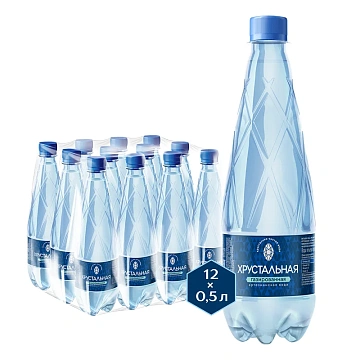 Вода Хрустальная газированная, 500мл x 12 шт