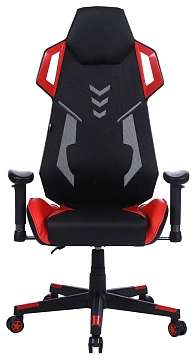 Кресло игровое Cactus CS-CHR-090BLR черный/красный эко.кожа/сетка крестов. нейлон