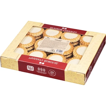 Печенье Деловой Стандарт сдобное 'С кремом' 470гр