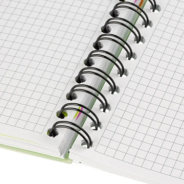 Бизнес-тетрадь 140л,кл,А6,SPIRAL BOOK Розовый,евроспир,обл.пласт,разд.84117