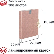 Папка архивная ламинированная Fleur 30мм на 2-х завязках