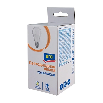 aro Лампа светодиодная E27 3000K Led 9Вт груша