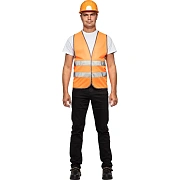 Жилет сигнальный Тип1Е, цв.оранж.(р.ХXL-XXXL/56-62)