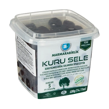 Оливки черные вяленые Marmarabirlik S Натуральные с косточкой, 400г