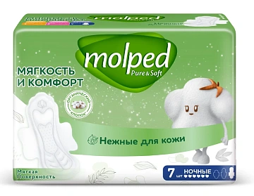 Прокладки Molped Мягкость и комфорт ночные, 7шт