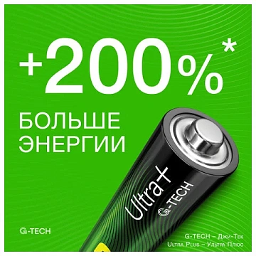 Батарейка Gp Ultra Plus AAA LR03, 1.5В, алкалиновая, 4шт/уп
