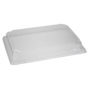 Крышка к контейнеру для суши из полистирола прозрачная 24 x 16.8 x 1.2см, 50шт