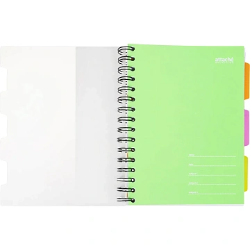 Бизнес-тетрадь 140л,кл,А5,SPIRAL BOOK Салатовый,евросп,обл.пл,раздел.84108