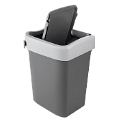 Мусорное ведро Metro Professional 25л, графитный-серый, 33x27x46см