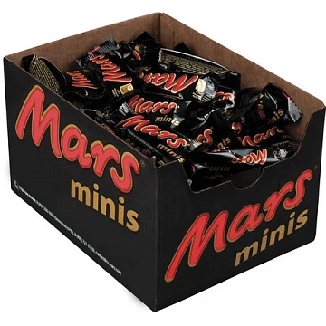 Батончики мини MARS 'Minis' шоколадные с нугой и карамелью в молочном шоколаде, 1 кг, 56730