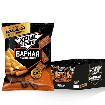 Сухарики Хрусteam Барная коллекция Сырные палочки, 140г