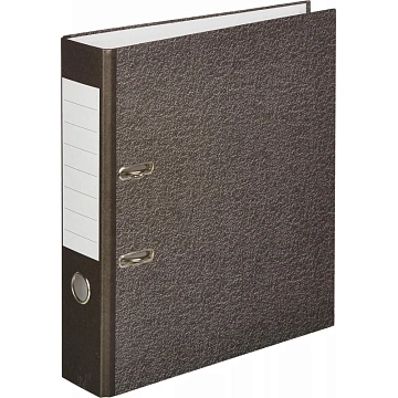 Папка-регистратор без мет.уг. 75мм,мрам ч/б,10шт,бум/бум,крам.к