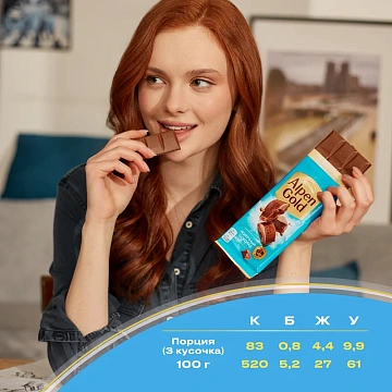 Шоколад молочный Alpen Gold 80г