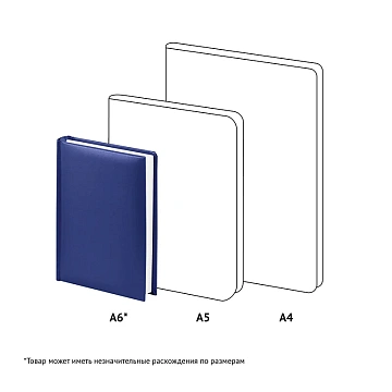 Ежедневник недатированный, А6, 160л., балакрон, OfficeSpace 'Ariane', синий