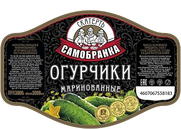 Огурцы Скатерть-Самобранка маринованные, 3л