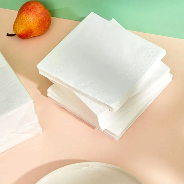 Салфетки бумажные Luscan 2сл 33х33см белые 200шт/уп