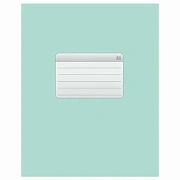 Тетрадь А5, 48 л., HATBER-ECO скоба, офсет №2 ЭКОНОМ, клетка, обложка мелованная бумага, 'Зеленая',