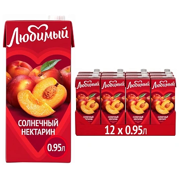 Нектар Любимый Яблоко-персик, 950мл