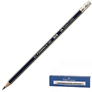 Карандаш ч/г Faber-Castell 'Goldfaber 1222' HB, с ластиком, заточен.