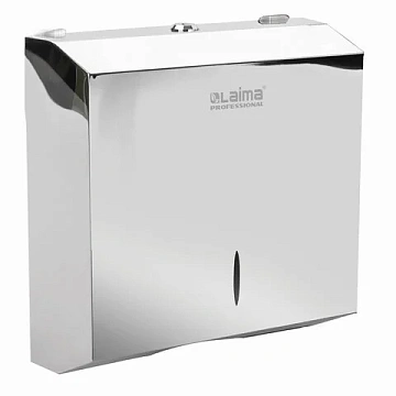 Диспенсер для полотенец LAIMA PROFESSIONAL INOX, (Система H2) Z-сложения, нержавеющая сталь, зеркаль