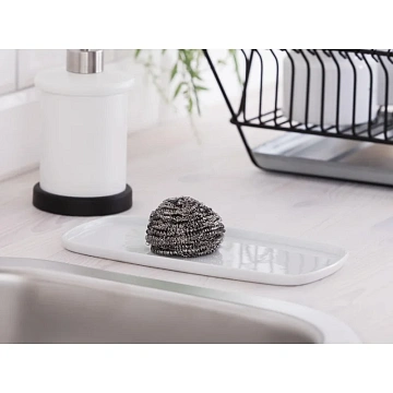 Губка-мочалка для мытья посуды YORK Мини спиральная стальная