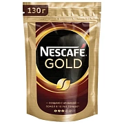Кофе растворимый Nescafe Gold, 130г, пакет