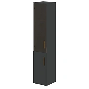 Шкаф колонка комбинированая (L) с топом FHC 40.2(L) Черный графит/Черный графит 404х429х1983 FORTA