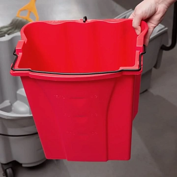 Ведро Rubbermaid WaveBrake для грязной воды, красное, FG9C7400RED