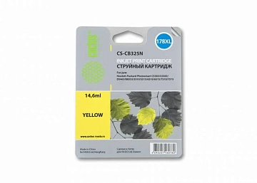 Картридж струйный Cactus CS-CB325(N), №178XL, 14.6мл, желтый