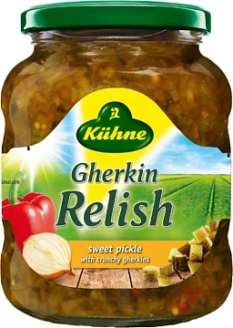 Соус Kuhne сладкий Релиш с огурцами в сиропе, 350г