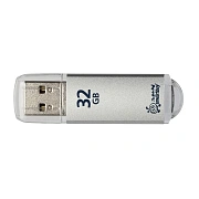 Флеш-диск 32 GB, SMARTBUY V-Cut, USB 2.0, металлический корпус, серебристый, SB32GBVC-S