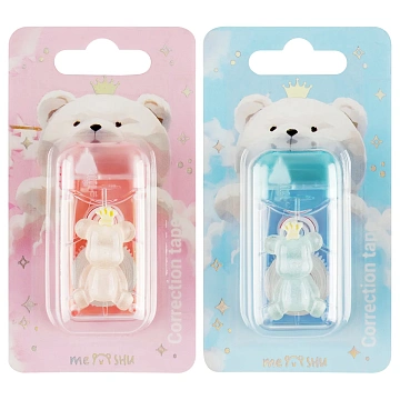 Корректирующая лента MESHU 'Bear queen', 6мм*5м, блистер, европодвес, ассорти