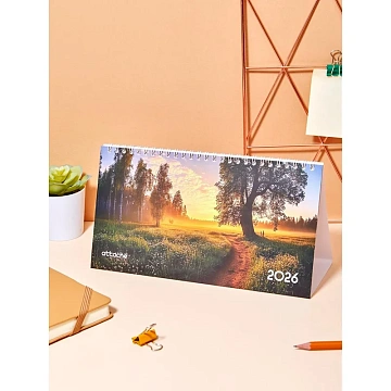 Календарь-домик настольный 2026 Attache, Природа России, 240х130